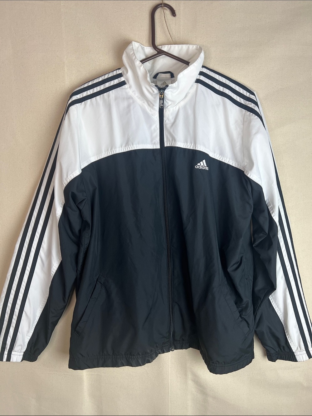 adidas Black and White Lightweight Track Jacket size Xl